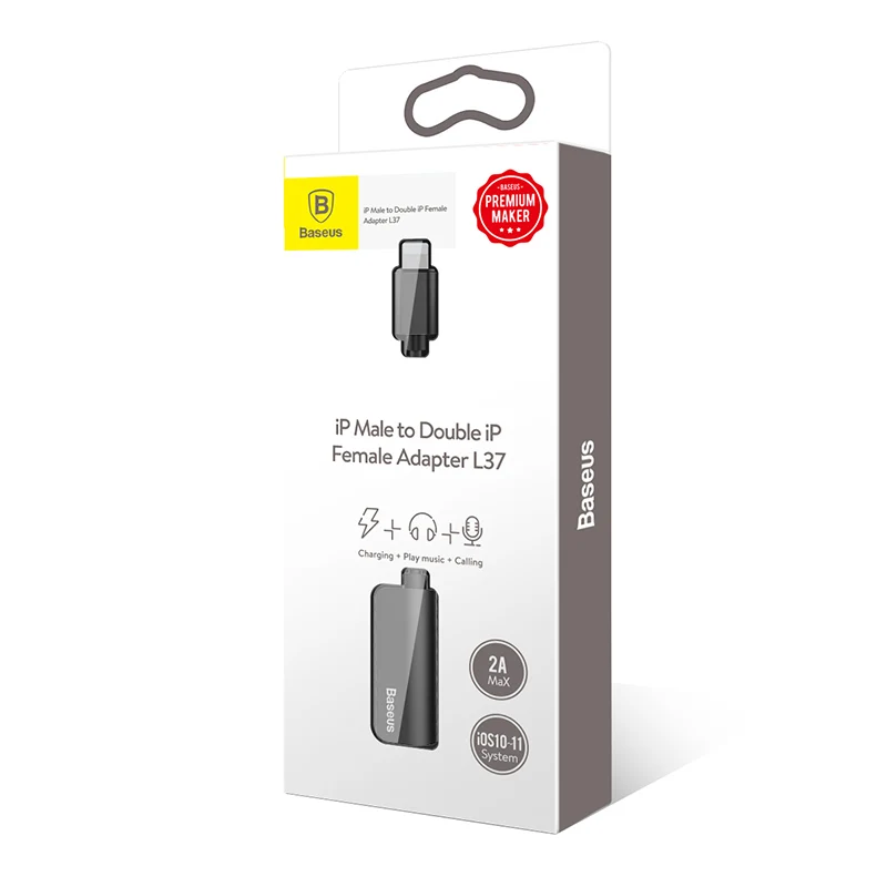 Baseus Aux Audio Adapter Cable For iPhone 7 7 Plus 3 in 1 Charger Headphone Adapter IP Male to 2 IP Female Earphone Adapter Jack Baseus Aux Audio Adapter Cable For iPhone 7 7 Plus 3 in 1 Charger Headphone Adapter IP Male to 2 IP Female Earphone Adapter Jack