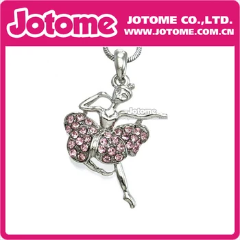 

100pcs/lot Light Pink Dancing Ballerina Dancer Dance Pendant Charm Ballet Fashion Jewelry