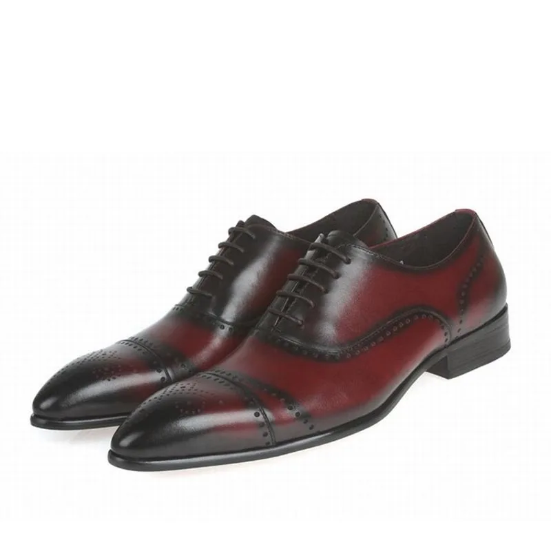 

New fashion men shoes zapatos hombre zapatillas mens genuine leather man casual business wedding dress shoes lace up pointed toe