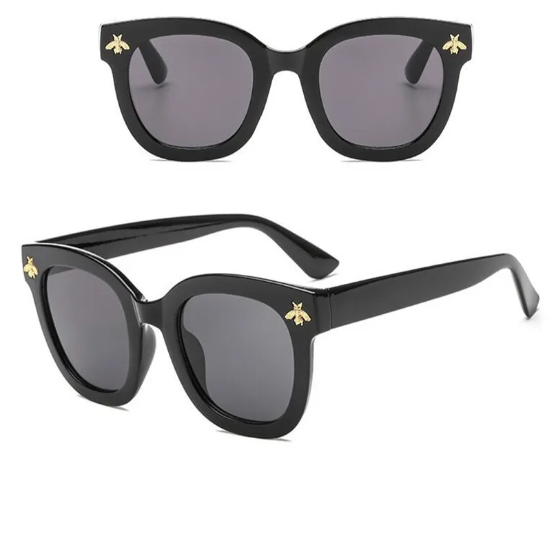 2018 Women Man Vintage Bees Sunglasses Retro Big Frame Eyewear Cycling Glasses Sunglasses Women Sports Glasses #2M30 (1)
