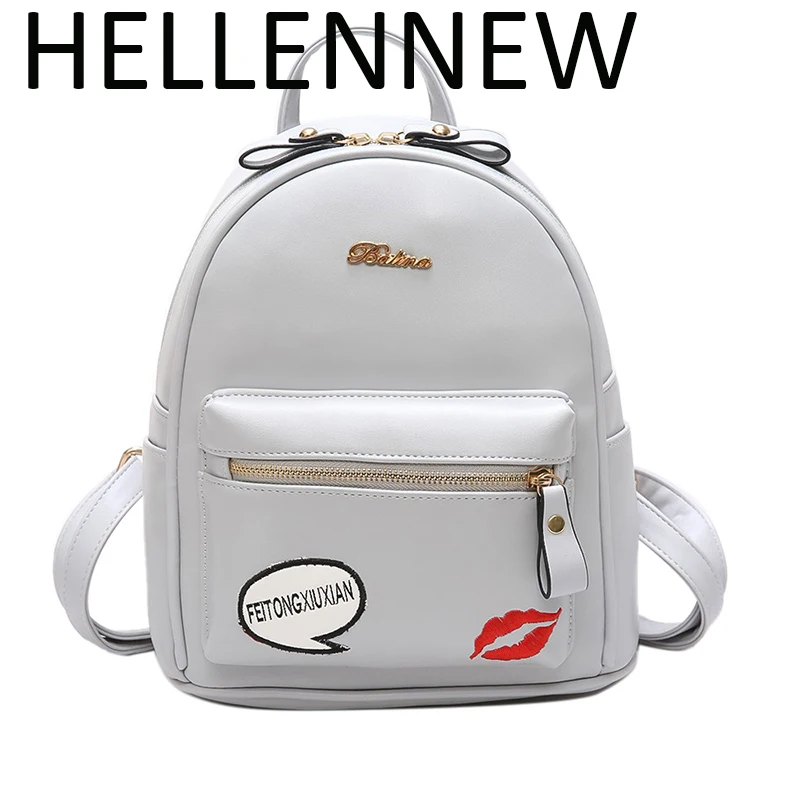 

Hellennew New Sexy Lip Retro Lady PU Leather Bag Small Women Mini Backpack Mochila Feminina School Bags for Teenagers Bolsa306