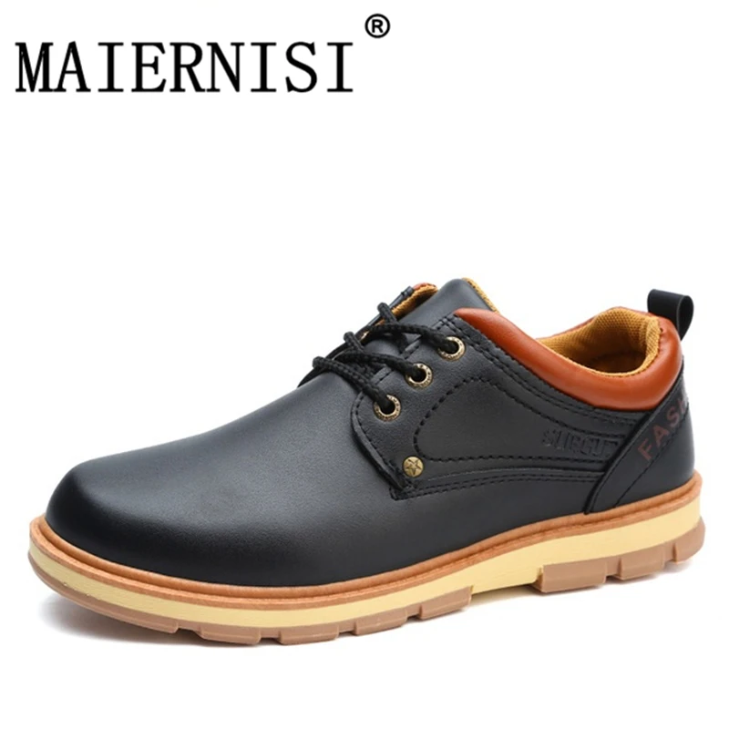 

Men Shoes New Spring and Autumn Casual Fashion Safety Oxfords Breathable Flat Footwear pu Leather Waterproof Shoes Men