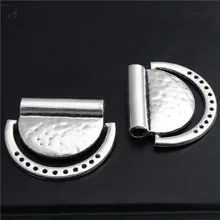 5 шт., полукруглый соединитель из серебряного сплава, подвески, украшения для люстры, ожерелье для изготовления, сделай сам, A2789