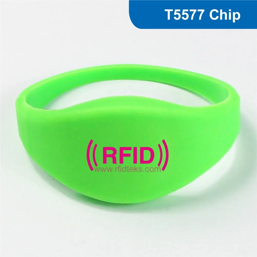 WB09 силиконовый браслет для радиочастотной идентификации/браслет для контроля доступа по отпечаткам 125 кГц 330 бит/R/W ATMEL ISO18000-2 с T5577 чип