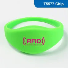 WB09 силиконовый браслет для радиочастотной идентификации/браслет для контроля доступа по отпечаткам 125 кГц 330 бит/R/W ATMEL ISO18000-2 с T5577 чип