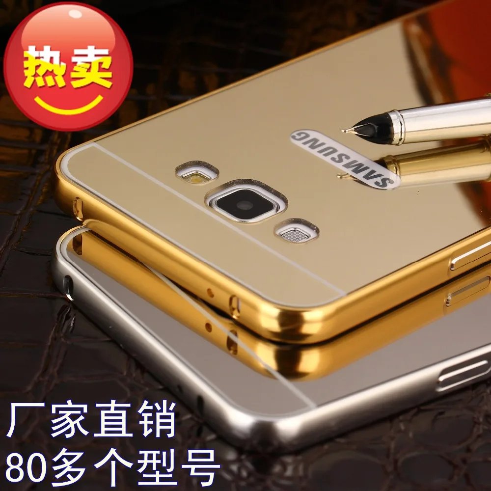 Для Samsung Galaxy J5 Случае Роскошные Золотое Покрытие Алюминий Металлический Каркас +