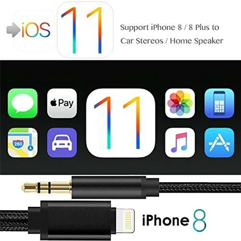 2в1 кабель Lightning для Aux 3 5 мм и Apple IPhone 6/6 s/6splus/7/8/7 Plus/8 Plus/X/Xs/Xr/Xs Max 1 м наушники|Сумки