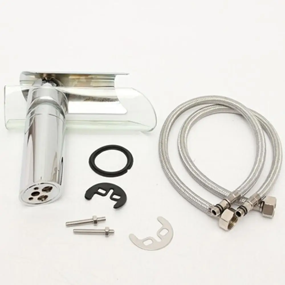 Waterfall Copper Bathroom Vanity For Washbasin Mixer Tap Chrome Basin Modern Fashion Style Waterfall Copper Bathroom Vanity For Washbasin Mixer Tap Chrome Basin Modern Fashion Style