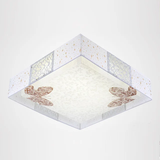 style chinois tissu pvc led plafonniers mode papillon lampe
