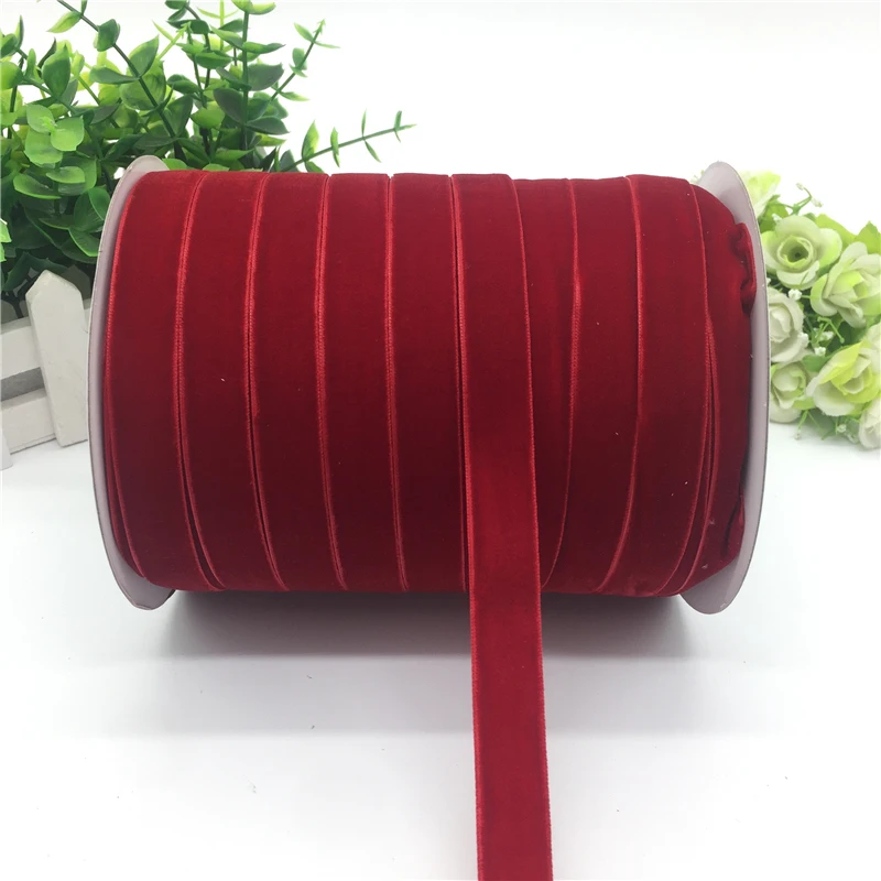 5 ярдов 5/"(15 мм) бархатная лента для украшения свадебной вечеринки лента ручной работы подарочная упаковка бантик для волос DIY Рождественская лента# красный