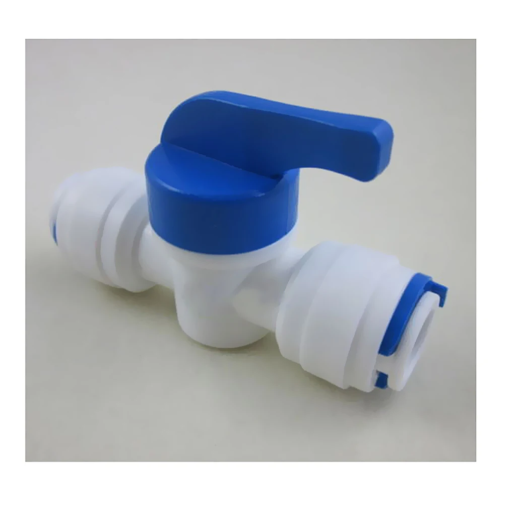 3/8'' OD Tube Ball Valve Quick Connect Shut Off for RO Water Reverse Osmosis