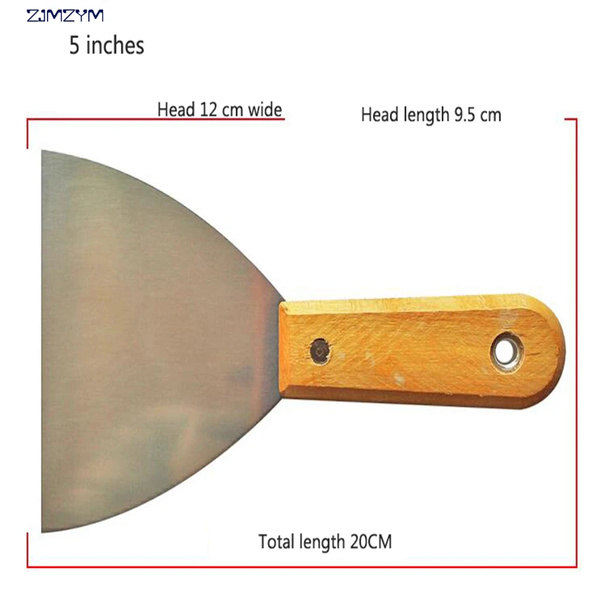 5 дюйм(ов) 20 см Многофункциональный марганцевой стали Шпатлёвки Ножи лезвие Антикоррозийная шпатель для штукатурки высокой полированной протрите скребок Инструмент