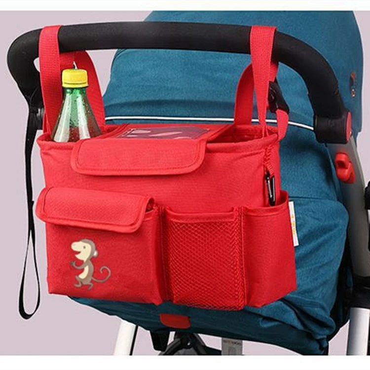 Водонепроницаемая сумка для детской коляски, большая емкость, подстаканник для коляски, сумка для подгузников, сумка для коляски с крюком, органайзер для коляски