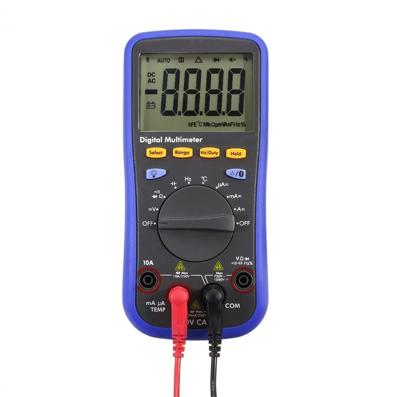 bluetooth ЖК-цифровой мультиметр BLE 4,0 с тестовым проводом К-типа термопары 6000 подсчет подсветки реальные 10 м ом