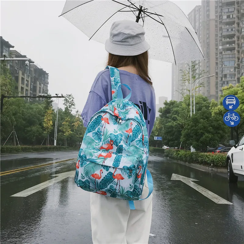 2019 de las mujeres, Mochila mujer chica Flamingo patrón de la hoja de diseño las mujeres Mochila mujeres hombro bolso mujer Mochila 2019 de las mujeres, Mochila mujer chica Flamingo patrón de la hoja de diseño las mujeres Mochila mujeres hombro bolso mujer Mochila