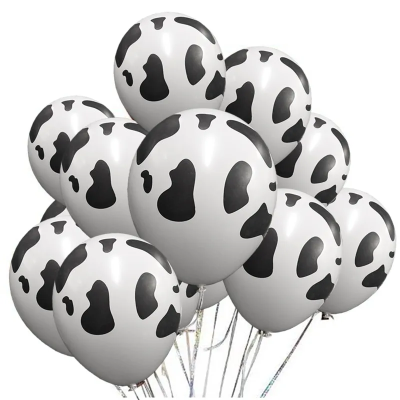 50 шт./лот мультфильм Животные globos корова печати латексные шарики для задний фон с изображением фермы День Рождения украшения детский Душ Поставки