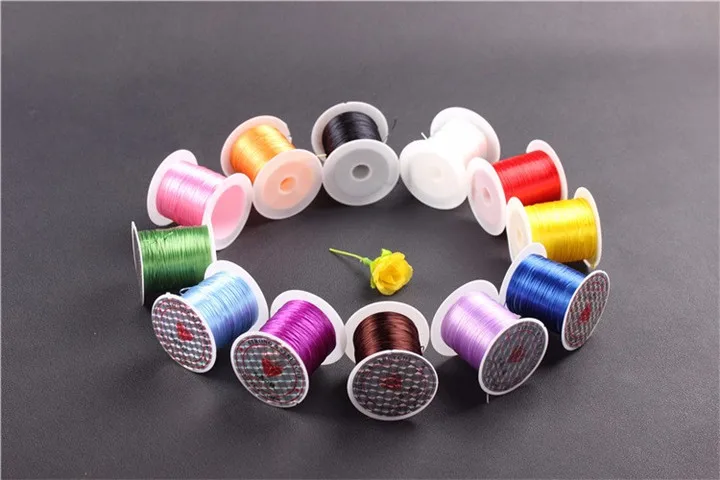 1 Roll Multi-Colors Strong Elastic Cord Beading Stretch Thread String Rope for DIY Jewelry Bracelet Making Accessories