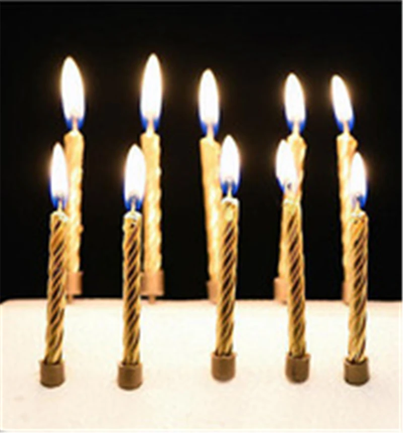 

Fashionable Birthday Cake Candles Cake Party Xmas Candles Decoration Silver Gold Two Colors To Choose
