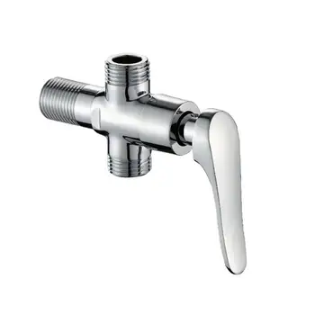 

G1/2 One-in And Two-out Angle Valve Hot And Cold Water Universal Toilet Stop Valve Double Water Brass Thickened Triangle Valve