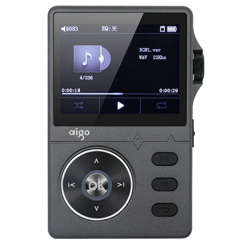 Aigo MP3-108 цинковый сплав HiFi высокое качество звука Lossless музыка 2,2 дюймов 8 Гб MP3 плеер Поддержка APE/FLAC/WMA/WAV/OGG/ACC