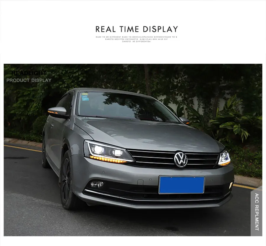 2 шт. светодиодный фары для Volkswagen Jetta 2011- светодиодный Автомобильные фары ангельские глазки комплект ксеноновых фар, Высокопрочная конструкция протовотуманная подсветка Габаритные огни