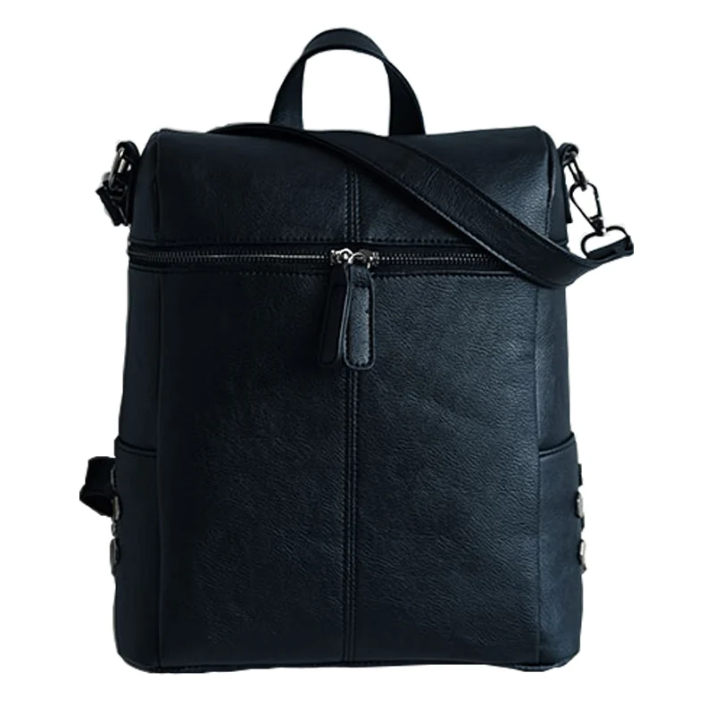 Винтажные женские рюкзаки, кожаные школьные сумки для девочек-подростков, женский черный рюкзак для путешествий, Mochila Feminina XA346B - Цвет: Черный
