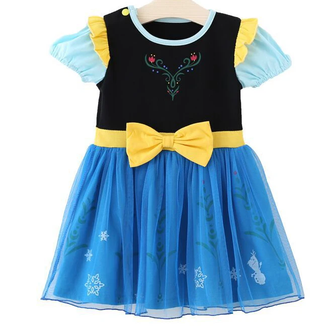 

Baby Girls christmas dress Summer dress Kid Clothes Princess Anna Elsa Dress Snow Queen Cosplay Costume Party Children Clothing