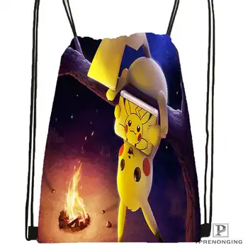 

Custom pokemon_pikachu_Drawstring Backpack Bag for Man Woman Cute Daypack Kids Satchel (Black Back) 31x40cm#20180611-03-154