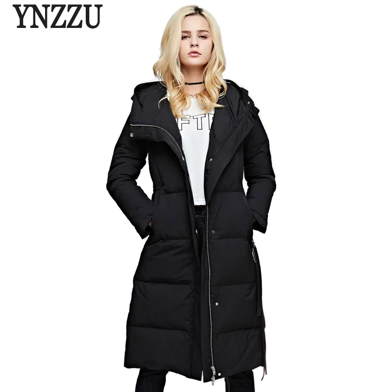 Brand New Winter Women's 90 White Goose Down Jacket Elegant Long OL