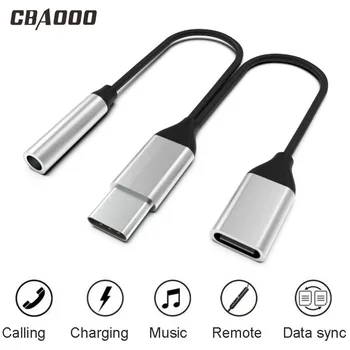 

CBAOOO USB Type-C to Type C 3.5mm Jack AUX Headphone Audio Splitter Converter Adapter Cable For Huawei mate 20 10 P30 pro Xiaomi