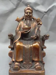 8 "Китайский Бронзовый Буддизм Дракон YuanBao Жуй Богатство Маммона Бог Статуя Joss
