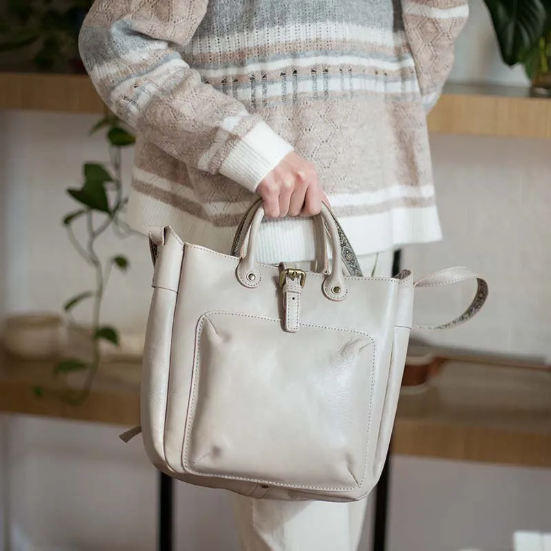 New original leather handbag retro top layer leather portable Japanese crossbody shoulder bag