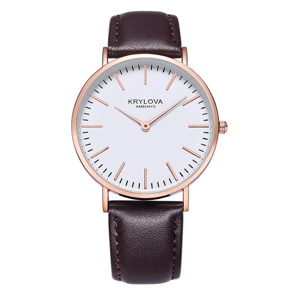 

Simple Style Men's women Quartz KRYLOVA watch 2017 Top Brand fashion Watch Men Wristwatch relogio masculino Fashion Casual