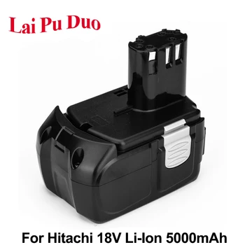 

18V 5.0Ah Li-ion Replacement Power Tool Battery For Hitachi Drill: BCL1815 UC18YGL2 DS18DFL C18DL C18DL C18DMR CR18DMR