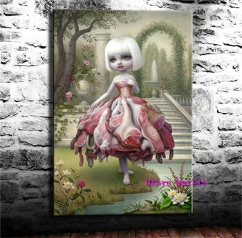 

Mark Ryden Childish Strange Dark World Canvas Painting Living Room Bedroom Home Decor Modern Mural Art Oil Painting #010