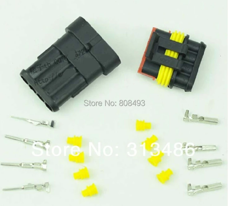 Buy 4 Pin Way Sealed Waterproof Electrical Wire Auto
