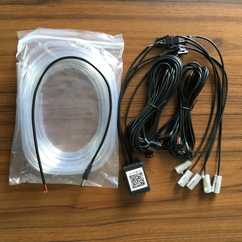 Car RGB Fiber Optic Atmosphere Lamps Remote Control / App Control Car Interior Light Ambient Light Decorative Dashboard Door Car RGB Fiber Optic Atmosphere Lamps Remote Control / App Control Car Interior Light Ambient Light Decorative Dashboard Door