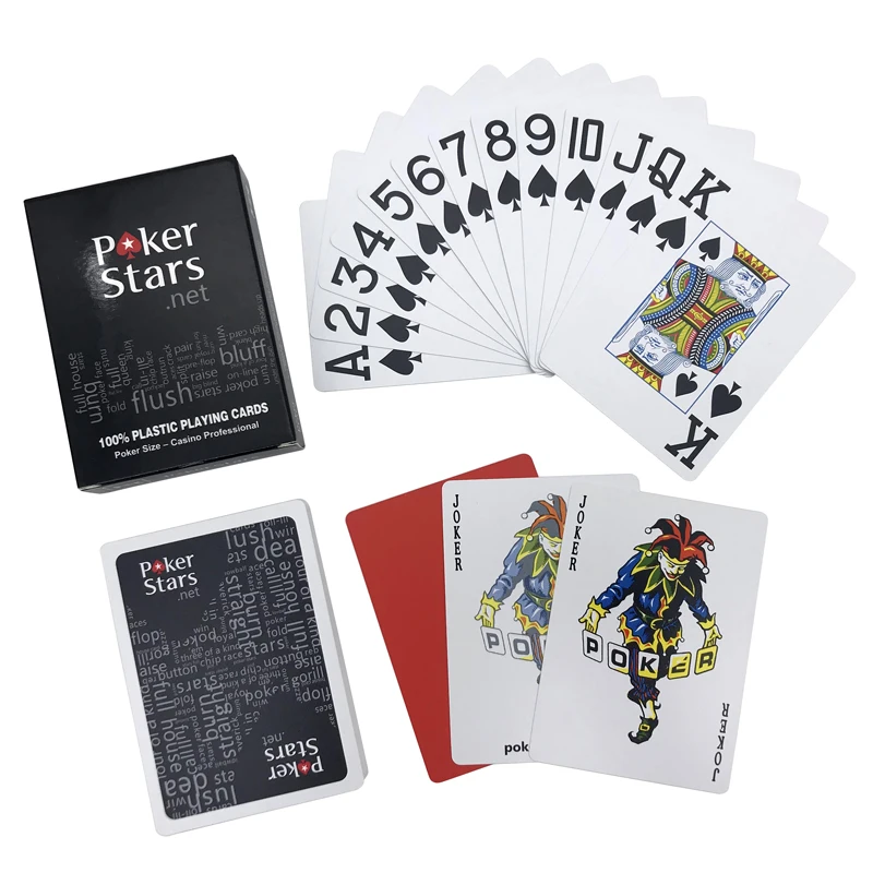 

New Hot Baccarat Texas Hold'em Plastic Playing Cards Waterproof Frosting Poker Card Pokerstar Board Game 2.48*3.46 inch qenueson