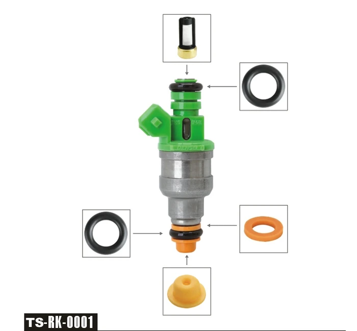 

free shipping!! new material 100 pieces/box TOP FEED MPI Fuel Injector Repair Kits Fuel Injection Components TS-rk0001