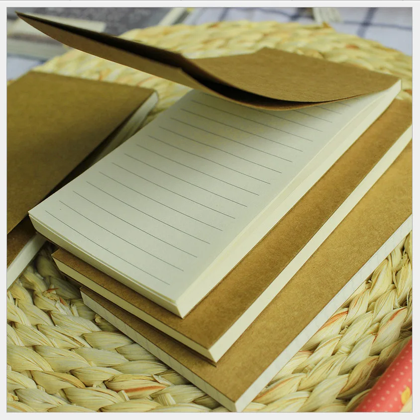 

7*14cm South Korea simple notebook Retro Leather sketches of the grid horizontal Notepad school supplies