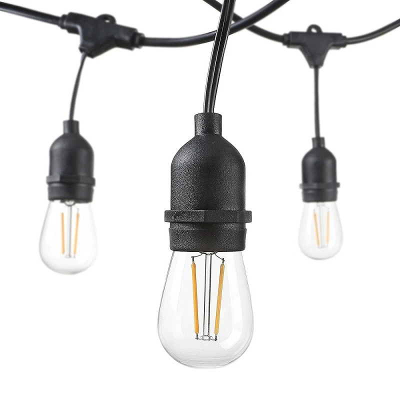 

15pcs 2W LED E26 Hanging Sockets 48 Foot Weatherproof Edison String Light