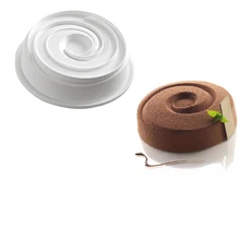 Weiß Vortex Spirale Rund Geformte Silikon Backen Einfrieren Mold Für Whirlpool Geformt Muffin, Dessert, Pudding und Jello Antihaft