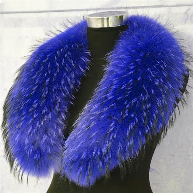 

Hot Sale New Real Raccoonn Fur Collar Fur Scarf Natural Raccoon Collar Fur Female Winter Warm Shawl Scarves Multi-color Optional