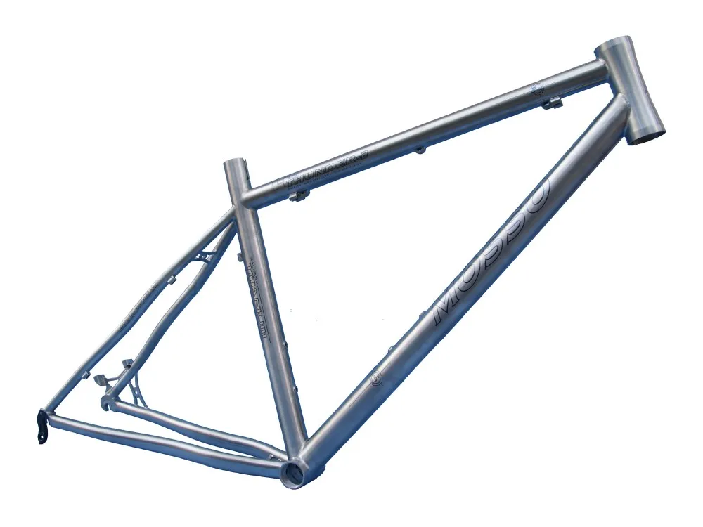 Clearance MOSSO No.962TI-DB3 Ebike Frame / 3AL/2.5V Titanium Double Butted Tubes, Laser LOGO Electric Bike Frame / 26" MTB Bicycle Frame 0