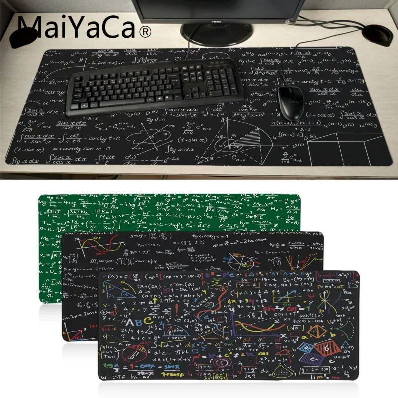 

MaiYaCa Boy Gift Pad Geometric formula mouse pad gamer play mats Large Gaming Mouse Pad Lockedge Mouse Mat Keyboard Pad