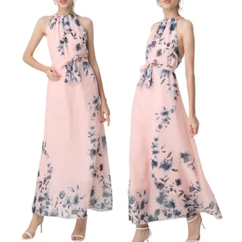 

Plus Size Dresses For Women 4xl 5xl 6xl Bandage With High Waist Sukienka Retro Vintage Floral Maxi Dress Chiffon Robe Femme 2019