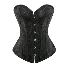 

Vintage Corsets And Bustiers Flower Print Bridal Bustier Corset Push Up Victorian Corselet Overbust Burlesque