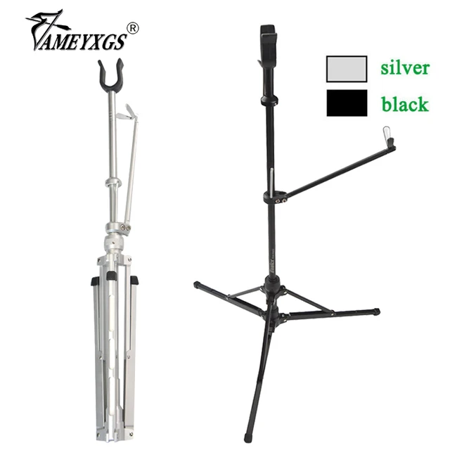 US $67.73 Aluminum Alloy Archery Recurve Stand Automatic Shrinkage Longbow Tripod Bracket Rack