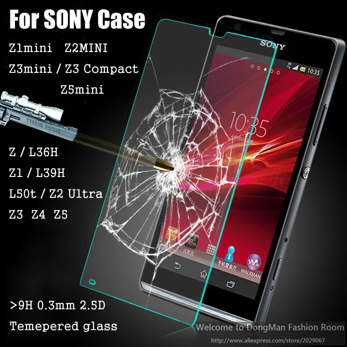 Защитная пленка из закаленного стекла для Sony Xperia Z Z1 Z2 Z3 Z4 Z5 Compact mini M M2 M4 M5 C C3 C4 C5 C6 E1