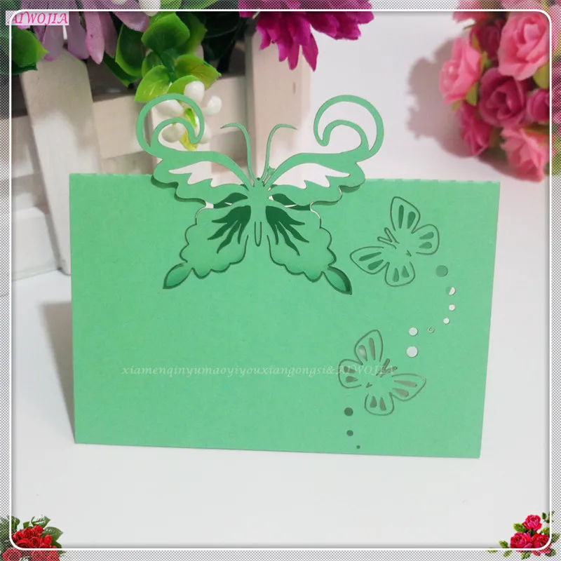 

50pcs/Lot Wedding Table Cards Table Name Place Card Paper For Party Or Wedding Butterfly Seat Card 7zSH086